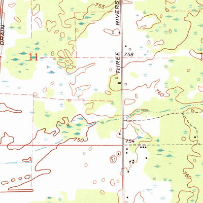 United States Geological Survey Secord Lake, MI (1969, 24000-Scale) digital map