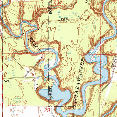 United States Geological Survey Secord Lake, MI (1969, 24000-Scale) digital map