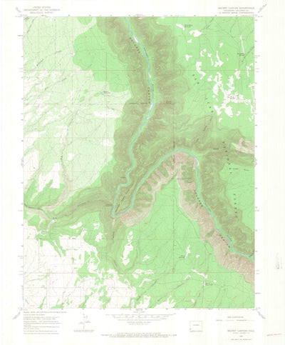 United States Geological Survey Secret Canyon, CO (1964, 24000-Scale) digital map