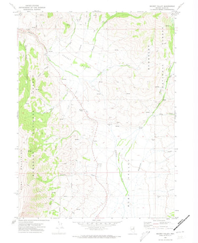 United States Geological Survey Secret Valley, NV (1969, 24000-Scale) digital map