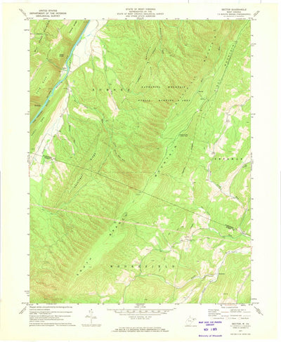 United States Geological Survey Sector, WV (1971, 24000-Scale) digital map