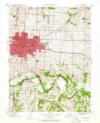 United States Geological Survey Sedalia East, MO (1944, 24000-Scale) digital map