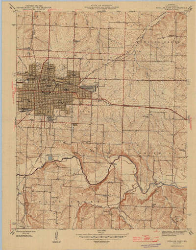 United States Geological Survey Sedalia East, MO (1946, 24000-Scale) digital map