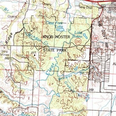 United States Geological Survey Sedalia, MO (1983, 100000-Scale) digital map