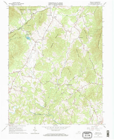 United States Geological Survey Sedalia, VA (1965, 24000-Scale) digital map