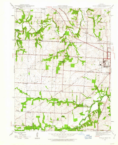 United States Geological Survey Sedalia West, MO (1944, 24000-Scale) digital map