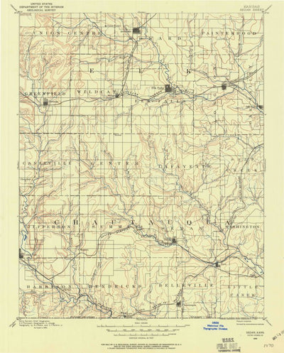 United States Geological Survey Sedan, KS (1885, 125000-Scale) digital map