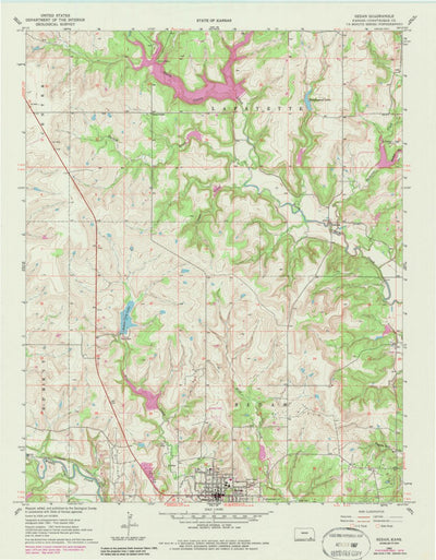United States Geological Survey Sedan, KS (1962, 24000-Scale) digital map