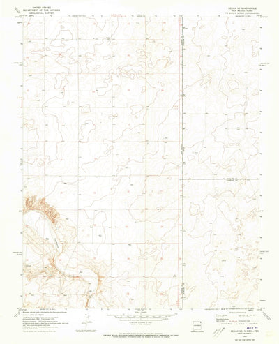 United States Geological Survey Sedan SE, NM-TX (1970, 24000-Scale) digital map