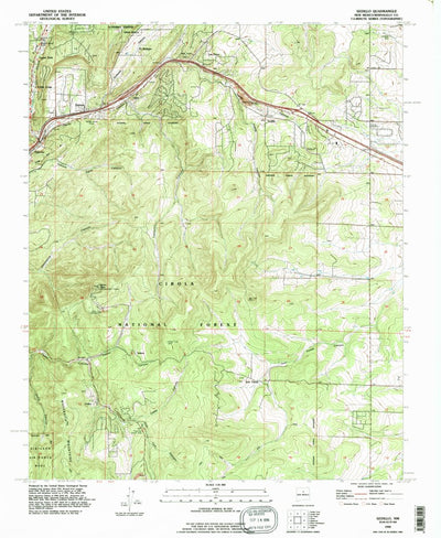 United States Geological Survey Sedillo, NM (1990, 24000-Scale) digital map