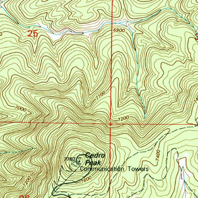 United States Geological Survey Sedillo, NM (1990, 24000-Scale) digital map