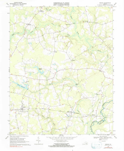 United States Geological Survey Sedley, VA (1968, 24000-Scale) digital map