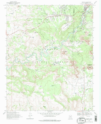 United States Geological Survey Sedona, AZ (1969, 24000-Scale) digital map