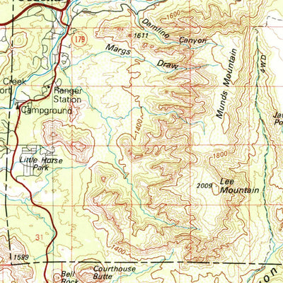 United States Geological Survey Sedona, AZ (1980, 100000-Scale) digital map