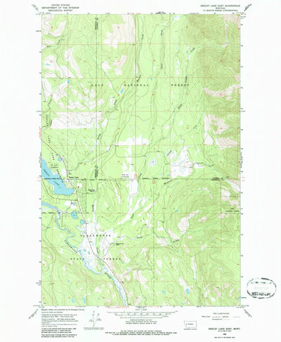 United States Geological Survey Seeley Lake East, MT (1965, 24000-Scale) digital map