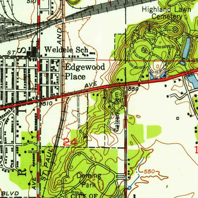 United States Geological Survey Seelyville, IN (1952, 24000-Scale) digital map
