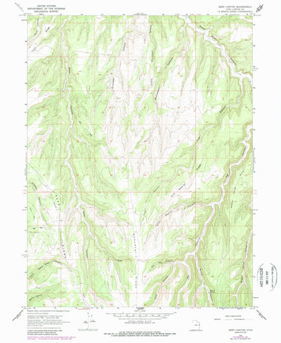 United States Geological Survey Seep Canyon, UT (1966, 24000-Scale) digital map