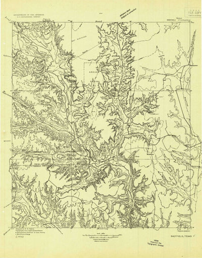 United States Geological Survey Seffield, TX (1929, 125000-Scale) digital map