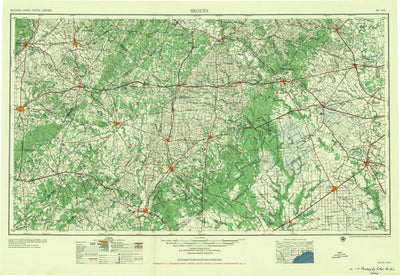 United States Geological Survey Seguin, TX (1958, 250000-Scale) digital map