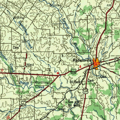 United States Geological Survey Seguin, TX (1958, 250000-Scale) digital map