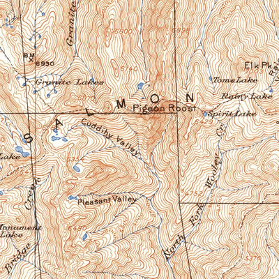 United States Geological Survey Seiad, CA-OR (1914, 125000-Scale) digital map