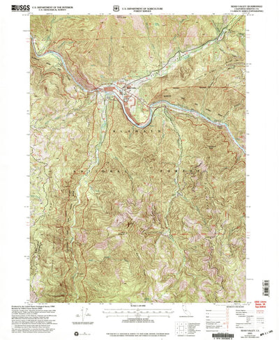 United States Geological Survey Seiad Valley, CA (2001, 24000-Scale) digital map