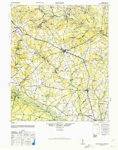 United States Geological Survey Seivern, SC (1944, 62500-Scale) digital map
