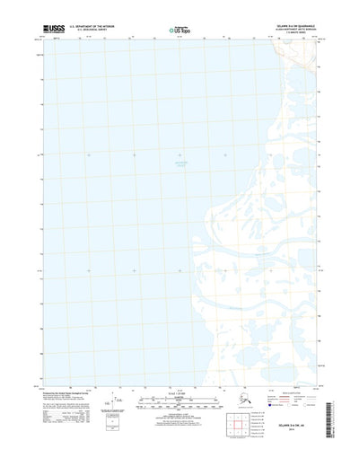 United States Geological Survey Selawik D-6 SW, AK (2014, 25000-Scale) digital map