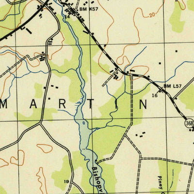 United States Geological Survey Selbyville, DE-MD (1943, 31680-Scale) digital map