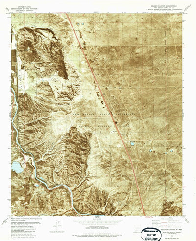 United States Geological Survey Selden Canyon, NM (1982, 24000-Scale) digital map