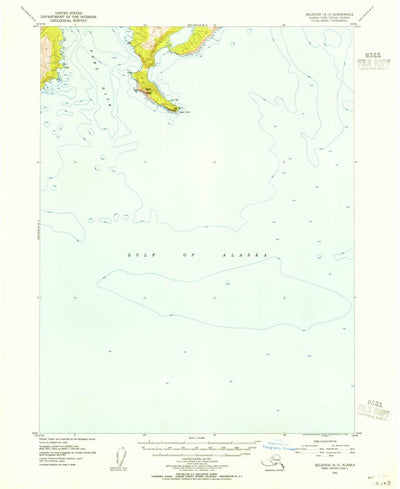 United States Geological Survey Seldovia A-3, AK (1952, 63360-Scale) digital map