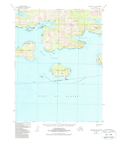 United States Geological Survey Seldovia A-5, AK (1953, 63360-Scale) digital map
