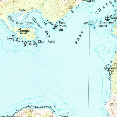 United States Geological Survey Seldovia A-5, AK (1953, 63360-Scale) digital map