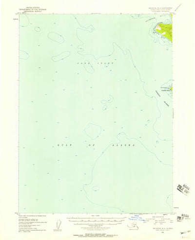 United States Geological Survey Seldovia A-6, AK (1952, 63360-Scale) digital map