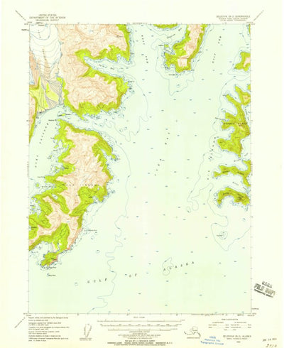 United States Geological Survey Seldovia B-2, AK (1953, 63360-Scale) digital map