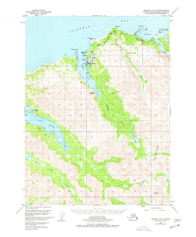 United States Geological Survey Seldovia B-5, AK (1951, 63360-Scale) digital map