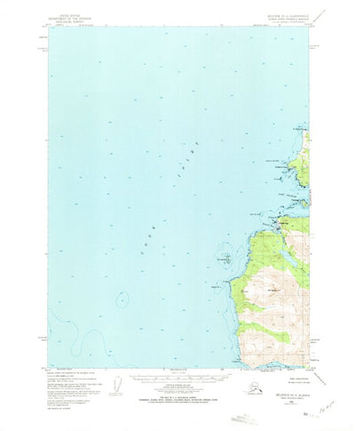 United States Geological Survey Seldovia B-6, AK (1951, 63360-Scale) digital map