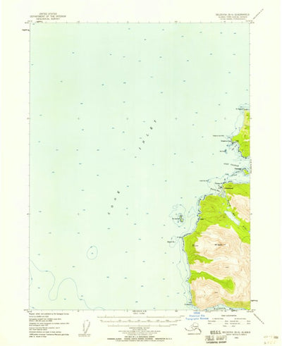 United States Geological Survey Seldovia B-6, AK (1953, 63360-Scale) digital map