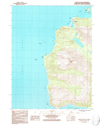 United States Geological Survey Seldovia B-6 SE, AK (1987, 25000-Scale) digital map