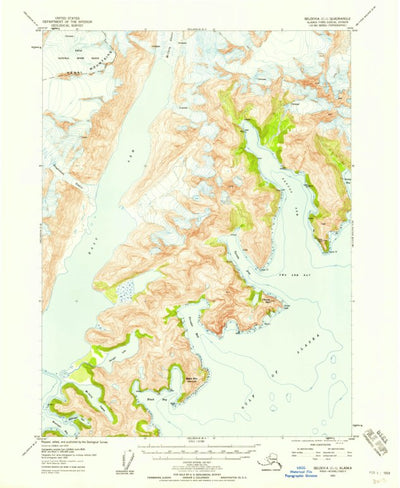 United States Geological Survey Seldovia C-1, AK (1953, 63360-Scale) digital map