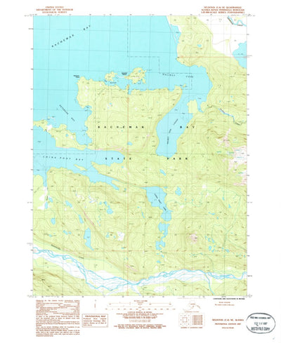 United States Geological Survey Seldovia C-4 SE, AK (1987, 25000-Scale) digital map