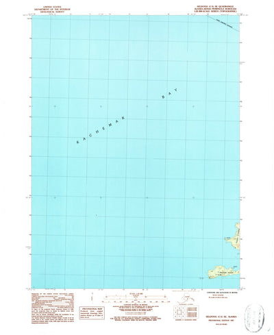 United States Geological Survey Seldovia C-5 SE, AK (1987, 25000-Scale) digital map
