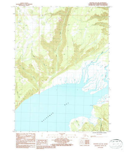United States Geological Survey Seldovia D-3 SW, AK (1987, 25000-Scale) digital map