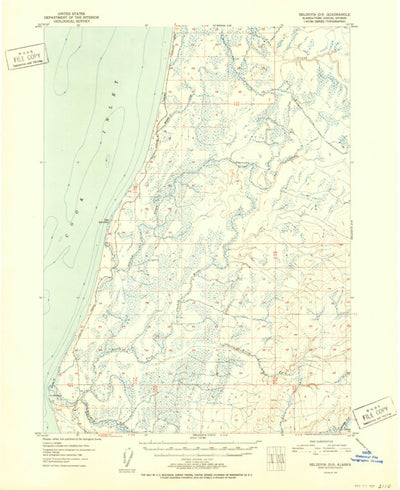 United States Geological Survey Seldovia D-5, AK (1951, 63360-Scale) digital map