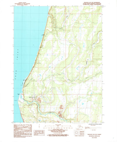 United States Geological Survey Seldovia D-5 SW, AK (1987, 25000-Scale) digital map