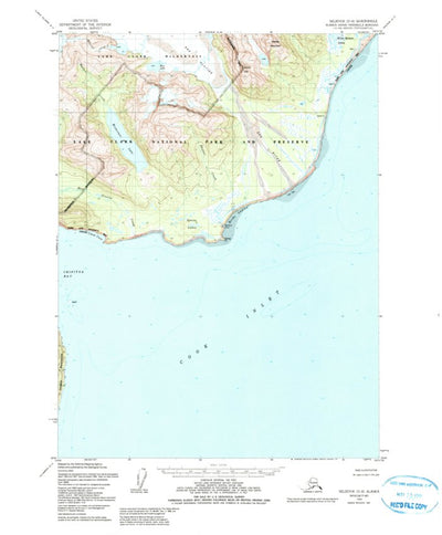 United States Geological Survey Seldovia D-8, AK (1958, 63360-Scale) digital map