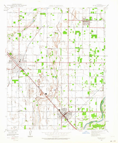 United States Geological Survey Selma, CA (1946, 24000-Scale) digital map