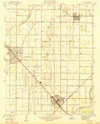 United States Geological Survey Selma, CA (1947, 24000-Scale) digital map