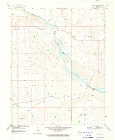 United States Geological Survey Selman SE, OK (1971, 24000-Scale) digital map