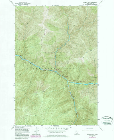 United States Geological Survey Selway Falls, ID (1966, 24000-Scale) digital map
